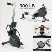 Sunny Health & Fitness MotionMax Foldable Magnetic Rowing Machine with Full Feathering Capability + Extra-Long 51” Rail w Smart Bluetooth & FREE SunnyFit® App- SF-RW522067