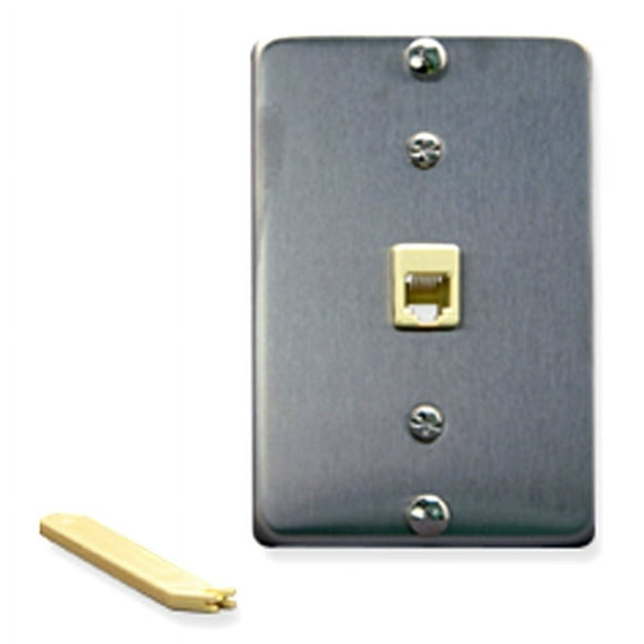 Placa de pared IDC 6P6C ACERO INOXIDABLE