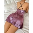 thumbnail image 5 of Heart   Letter Print Nightdress  Casual Round Neck Spaghetti Strap Sleep Dress  Women's Sleepwear   Dresses, 5 of 5
