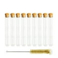 thumbnail image 1 of Miangastore 20 PCS Glass Clear Test Tubes with Cork Stoppers and Brush for Scientific Experiments Powder Liquid Storage 20x150mm, 1 of 9