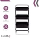 thumbnail image 2 of Carrito Organizador Multiusos Lumax 3 Niveles Ruedas Negro Mediano, 2 of 8