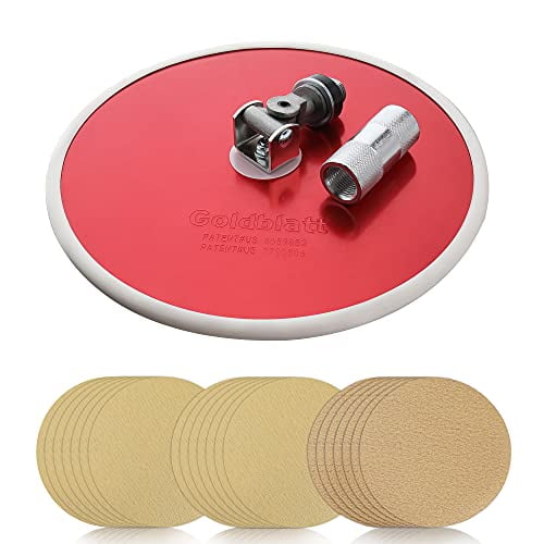 Goldblatt Ponceuse à Cloison Sèche 9 Pouces avec 30 Disques de Ponçage-Hook and Loop 80 x 100/180 Grains Mixtes pour Nettoyage et Polissage des Murs
