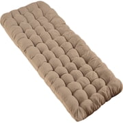Zone Tech Camping Cot Mattress Pad - Outdoor Comfortable Thicker Beige Cotton Sleeping Cot Lightweight Waterproof Bottom Pad Mattress for Adult, Kid