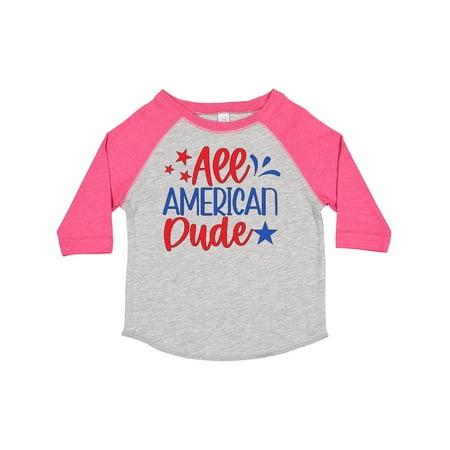 

Inktastic 4th of July All-American Dude with Stars Gift Toddler Boy Girl T-Shirt