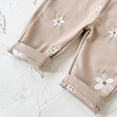 thumbnail image 5 of mgoYE Baby Girl Overalls Romper with White Floral Embroidery, Suspender Jumpsuit Pants Clothing Outfit for Toddlers, 5 of 7