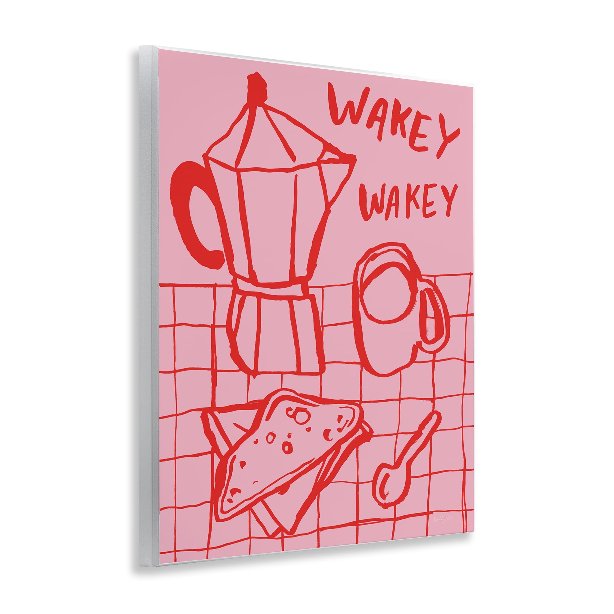 Stupell Industries Wakey Breakfast Doodles Wall Plaque Art, design by Jenaya Jackson