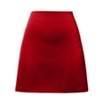 thumbnail image 4 of Ladies Satin Silk High Waist Mini Skirt - Hip Zipper, Polyester, Casual Summer Beachwear, S-XL Sizes, 4 of 5