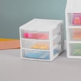 thumbnail image 6 of Sterilite Small 3 Drawer Unit, Countertop Organizer, Clear Storage Solution for Desks, Countertops, and Shelves, White, 6 of 12