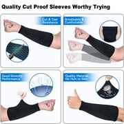 ReHaffe Arm Protectors for Thin Skin and Bruising Level 5 cut resistance Forearm Sleeves 10 Comfortable for Women Men Garden Repair Work(2 Pairs )