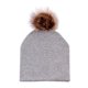 thumbnail image 5 of Gorro de invierno cálido para mujer y niña, gorro de punto con bola de pelo, gorro de esquí suave de algodón de ganchillo Negro blanco a rayas Yuyangstore gorro de mujer, 5 of 6