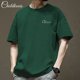 thumbnail image 4 of Camiseta de manga corta para hombre de estilo americano, 200 g, algodón puro, color sólido, gruesa, no transparente, corte holgado, moderna, 4 of 4