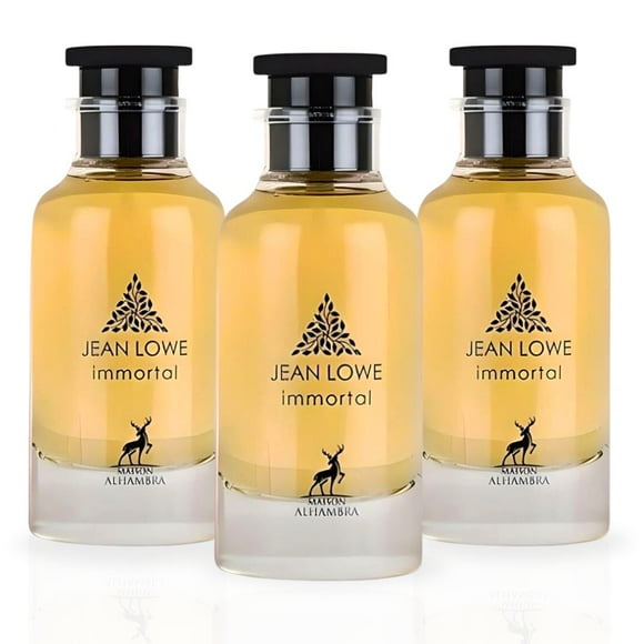 Jean Lowe Immortal for Men EDP Spray 100ML (3.4 OZ) By Maison Alhambra | Exude sophistication with every spray. (PACK OF 3)
