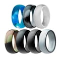 thumbnail image 3 of Maytalsory 7Pcs Premium licone Rubber Wedding Party Rings Mens Jewelry wedding ring,silicone 12, 3 of 6