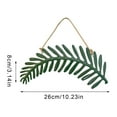 thumbnail image 2 of Farmhouse Wreath Summer Welcome Sign Iron Art Leaf Hanging Sign Shape Metal Watermelon Door Sign Hanging Plaque Rustic Wall Sign For Front Door Porch Bar Cafe Shop Store Green, Household Pendant, 2 of 2