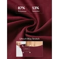 thumbnail image 5 of baleaf Women's 21" Capri Pants with Pockets, High Waist – Tummy Control Yoga Leggings for Summer Workout Wine Red XXXL, 5 of 6