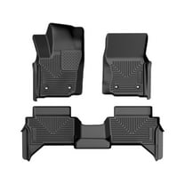 Husky Liners 94271 Weatherbeater Floor Mats Fit 2024-2025 Toyota Tacoma Double Cab Automatic Transmission w/o Hybrid Front/2nd Row Liners 3pc Black