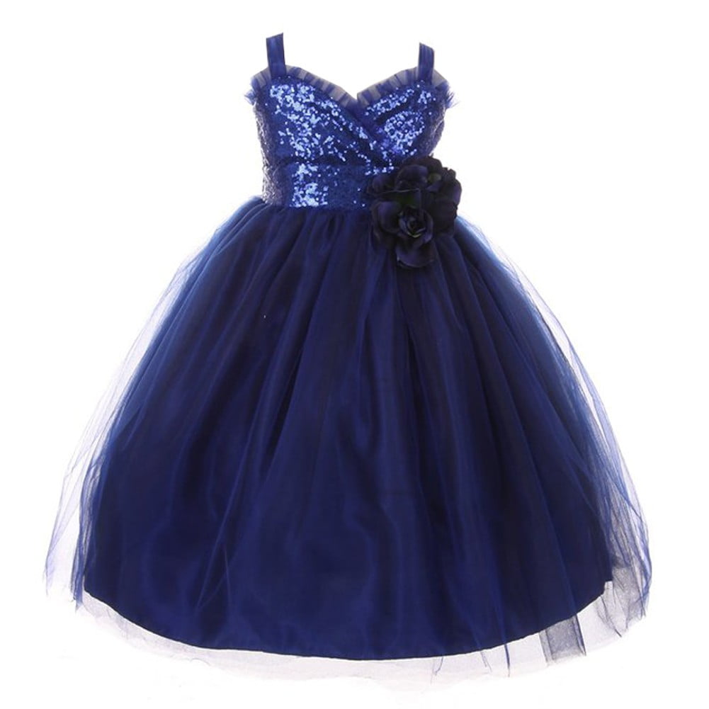 girls blue christmas dress