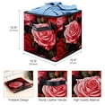thumbnail image 3 of Rose Collapsible Cube Organizer Storage Bin with Handle, 10.8"x10.5"x10.6", Large Capacity for Clothes Storage, 3 of 6