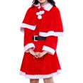 thumbnail image 4 of Traje de disfraz de Navidad Traje de vestido de Papá Noel de Navidad para las vacaciones de Mardi Gras con mantón Yinane Vestido de disfraz de Navidad, 4 of 8
