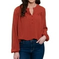 thumbnail image 2 of Elsie & Zoey Perrie Swiss Dot Long Sleeve Peasant Blouse for Women, 2 of 6