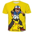 thumbnail image 1 of Camiseta de Pikachu con estampado 3D de Pokémon para niño y niña, camisa informal de moda, ropa de dibujos animados de 3 a 14 años qym unisex, 1 of 2