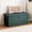 Green, variant on 30 Inches Storage Ottoman Bench, Foldable Foot Rest with Rivet Design, 15 x 30 x 15 Inches, End of Bed Bench Footstool, Storage Chest, Load up to 330 lb, for Living Room, Bedroom, Entryway, Oak Brown