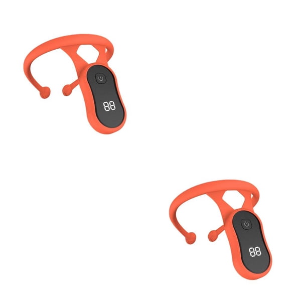 Seitruly Postura eléctrica Plancha de espalda Soporte Recordatorio de Sensor Hombro Cuerpo Cuello Cuidado de la salud Ajustador para Naranja 2piezas