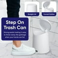 thumbnail image 5 of Small Plastic Bathroom Set 3L White Plastic Compact Trash Can, and Toilet Bowl Cleaner Brush with Holder – Matching Toilet Set, 5 of 5
