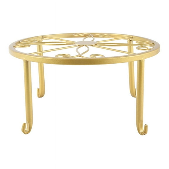 Floor Iron Pot Plant Stand Flower Shelf Holder Garden Shelves Balcony Round Rack Home Decor