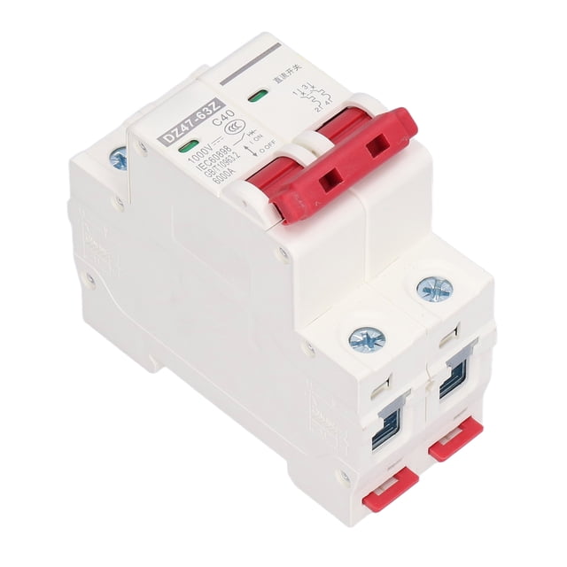 DC Circuit Isolator, 40A 6000A Breaking Capacity DIN Rail Mount Low Voltage Miniature Circuit Breaker for Power Systems for Solar PV System