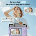 thumbnail image 3 of XLURC Digital Cameras for Photography 4K 56MP Vlogging Camera for Youtube 3" 180° Flip Screen with 16X Digital Zoom & Lens Compact Travel Cameras with 32GB SD Card 2 Batteries, 3 of 8