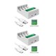 thumbnail image 1 of Billuyoard de Circuito Adaptador USB inteligente Pantalla LCD Cargadores 4 Accesorios de alimentación multifuncionales de alto rendimiento de AAA blanco 2Conjunto, 1 of 6