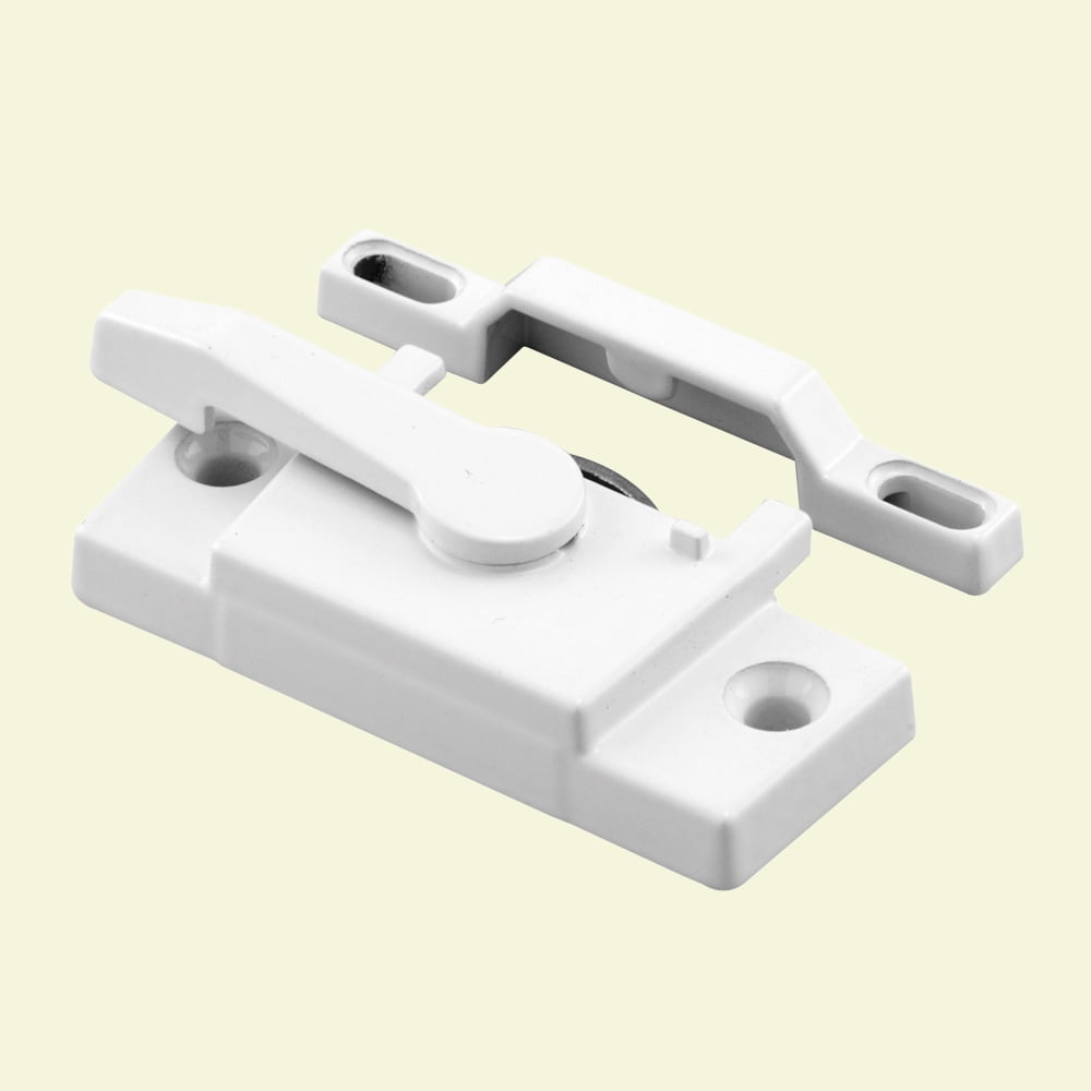 Slide-co Sash Lock, Diecast Construction, White Powder Coat, Used on Single and Double Hung Windows
