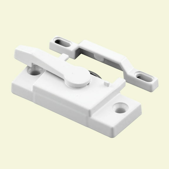 Slide-co Sash Lock, Diecast Construction, White Powder Coat, Used on Single and Double Hung Windows