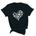 Fatuov Womens Love Heart Graphic Tops Summer 2025 Plus Size Clearance
