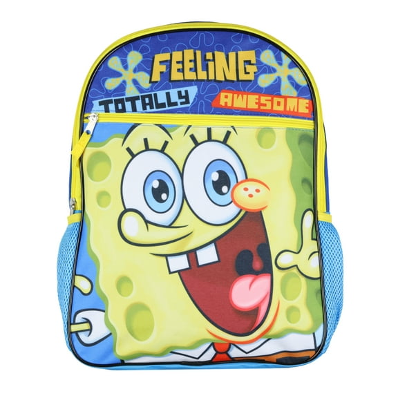 SpongeBob Squarepants Feeling Totally Awesome Youth 16" Bookbag For School Or Travel