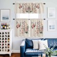 thumbnail image 2 of Spring Butterfly Kitchen Curtains Sets for Windows 36 Inch Length, Farmhouse Retro Botanical Flowers Rod Pocket Window Treatments Tier Curtains and Valances Set for Bedroom/Bathroom, 2 of 8