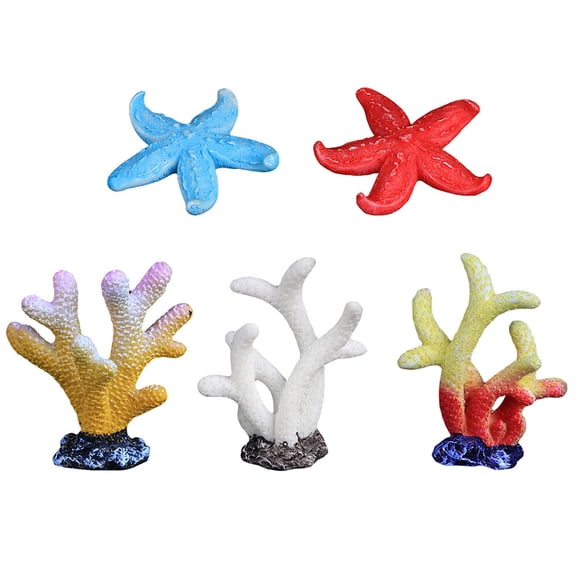 EeaseMX 5 piezas de corales en miniatura para acuarios.