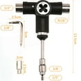 thumbnail image 4 of Ensemble d'Outils de Planche à Roulettes Tout-en-un Multifonction Portable T-tool, Outil de Planche à Roulettes pour Planches à Roulettes, Longboards, Mini Planches à Roulettes et Cruisers (Noir), 4 of 5
