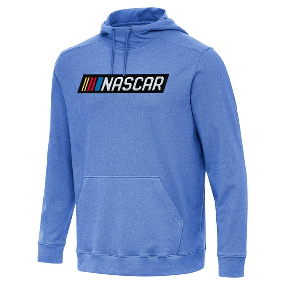 Men's-Antigua  Heather Royal NASCAR Cloud Pullover Hoodie