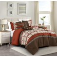 thumbnail image 1 of Esca Juego De Edredón Rudella De 7 Piezas, Color Marrón Y Naranja, Ropa De Cama Beige, Tamaño Queen, 1 of 1