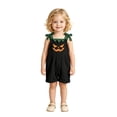 thumbnail image 4 of Shadoumai Halloween Romper Themed Casual Pumpkin Face Dungarees For Girls Romper Jumpsuit, Playful Adjustable Straps Daily Clothes Romper, 4 of 8