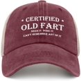 thumbnail image 1 of Funny Hat Certified Old Fart Hats for Men Baseball Graphic Cap, 1 of 7