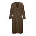 thumbnail image 3 of wo-fusoul Soft Bathrobe for Men, Unisex Bath Robe Plush Lightweight and Absorbent Hooded Robe, Plus Size Winter Warm Fleece Pajamas Ideal for Spa, Sauna, Shower and Home Relaxation, 3 of 5