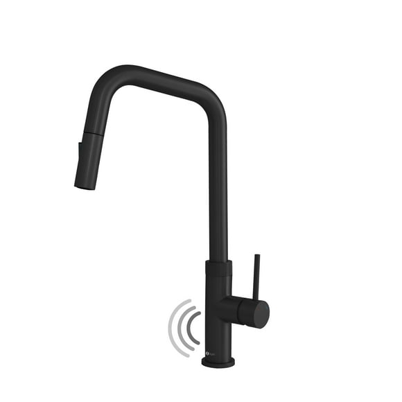 Stylish Single Handle Matte Black Pull Down Touchless Kitchen Faucet K-150NM