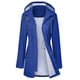 thumbnail image 1 of Gabardina impermeable LOMON con capucha larga para mujer, azul XL, 1 of 6