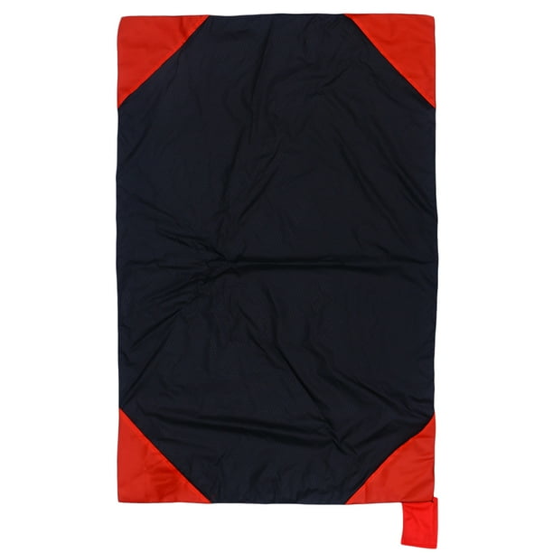 Manta de picnic para exteriores, portátil, para playa, ultraligera, con bolsillo para camping, para viajes y acampadas (negra).