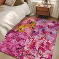 thumbnail image 4 of 3'x5' Rug for Living Room Bedroom, Colorful Cherry Blossom Washable Area Rugs Non-Slip Carpet Mats, Spring Flowers Vintage Art Indoor Low Pile Area Rug Runner for Kitchen, Mudroom, 4 of 8