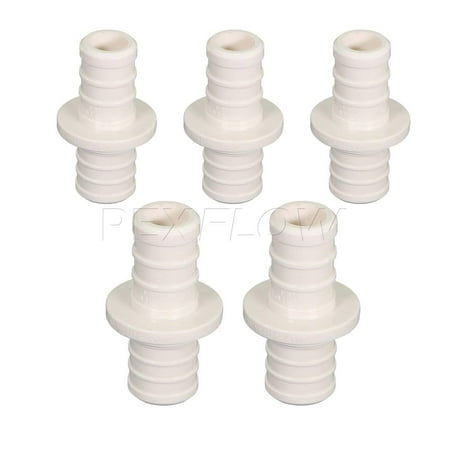 Pexflow 5-100PPCP Plastic PEX Poly Alloy Straight Coupling Barb Pipe Fitting 1 Inch Pack of 5