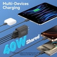 thumbnail image 3 of Bloque de cargador USB C de 40 W y 4 puertos para iPhone, Galaxy y Pixel, paquete de 2, 3 of 7